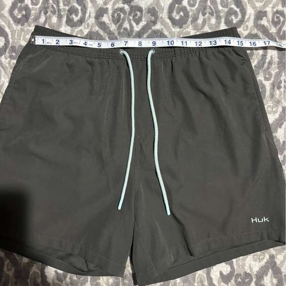 Huk Other - Huk Gray Swim Shorts with blue drawstring size medium